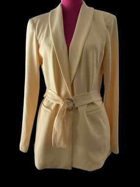 Lemon yellow blazer by Iman. M